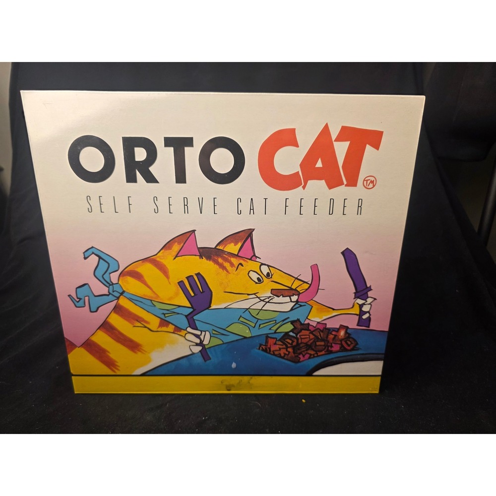 Orto Cat Self Serve Cat Feeder Vintage Mechanical Automatic Wind-Up Pet Feeder